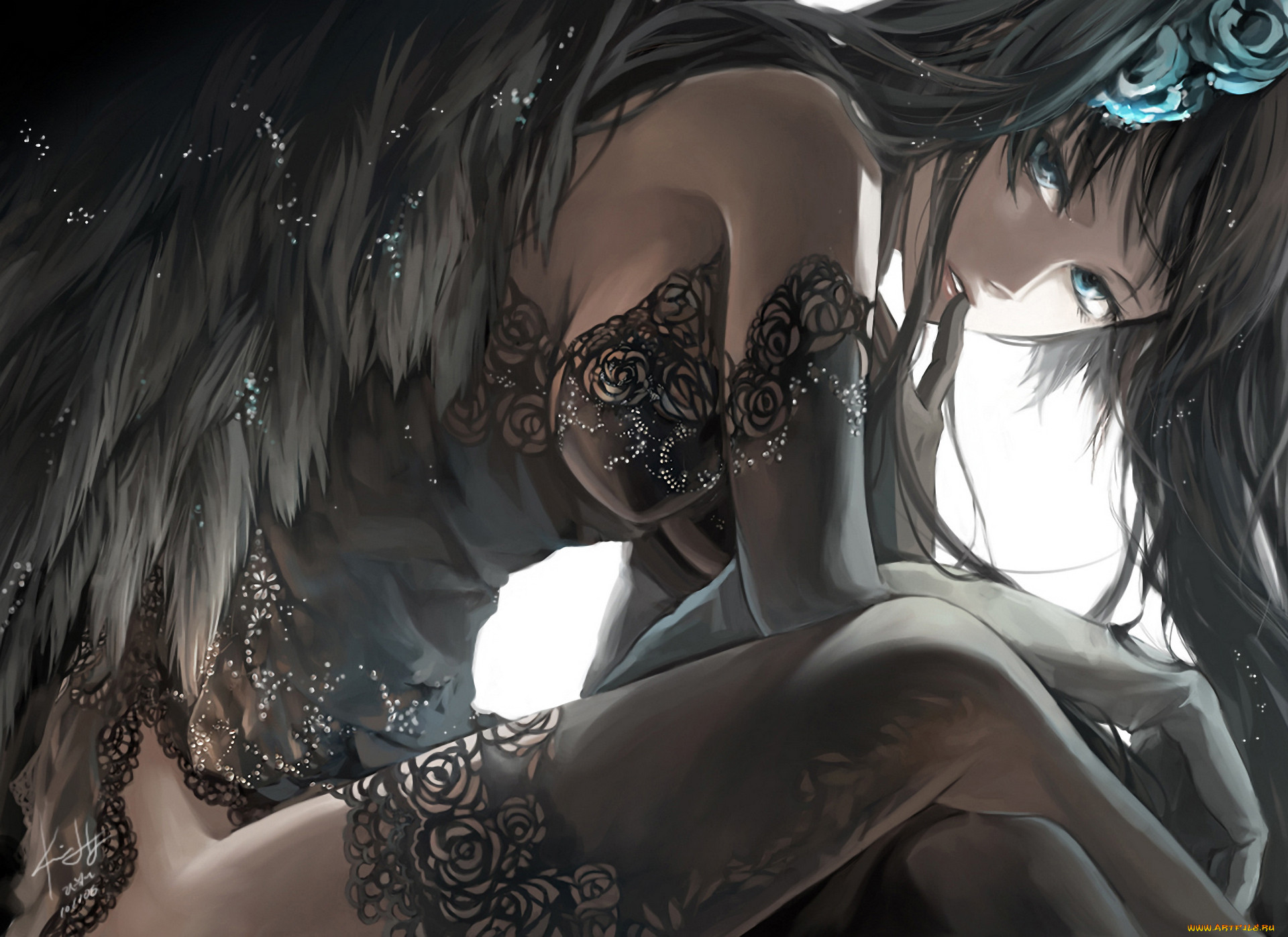 , vocaloid, art, rahwia, kim, hatsune, miku, alice, in, black, market